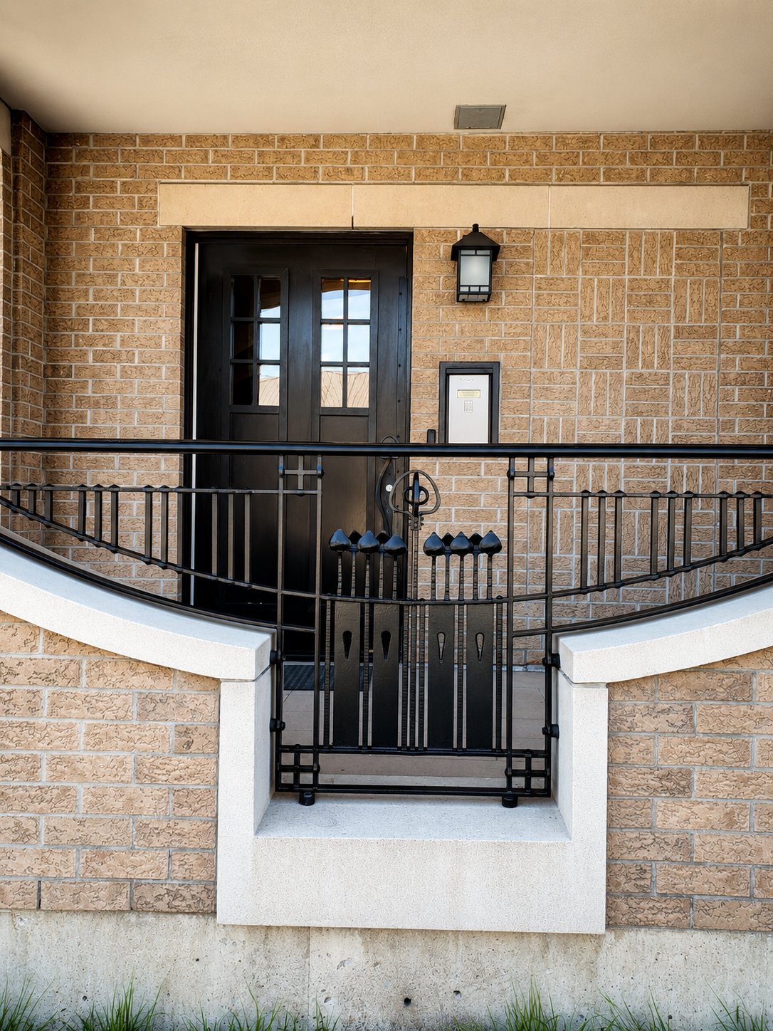 Refinished ornamental iron railings and gate — 290 Powell Ave